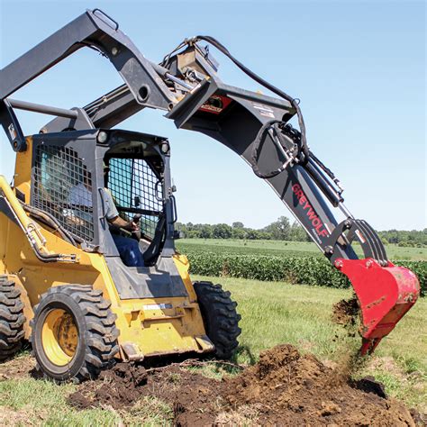 mini skid steer with backhoe|backhoe attachment for skid steer.